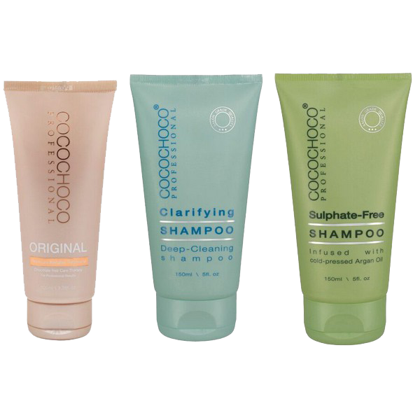 Sākuma komplekts keratīns 100ml, attīrošais šampūns 150ml, šampūns bez sulfātiem 150ml