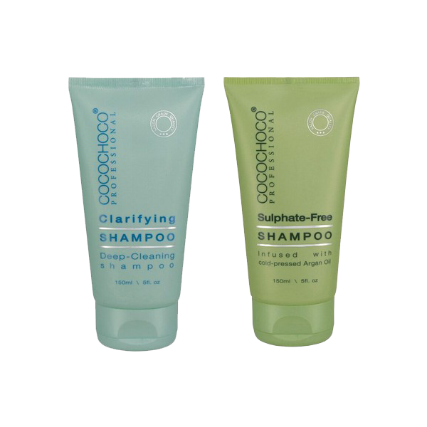 COCOCHOCO attīrošais šampūns 150ml + šampūns bez sulfātiem 150ml